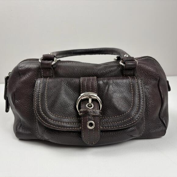 Vintage Y2K Tignanello Chocolate Brown Leather Purse Small Fall Minimalist - Picture 1 of 8